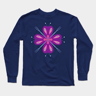 Pink butterfly mandala Long Sleeve T-Shirt